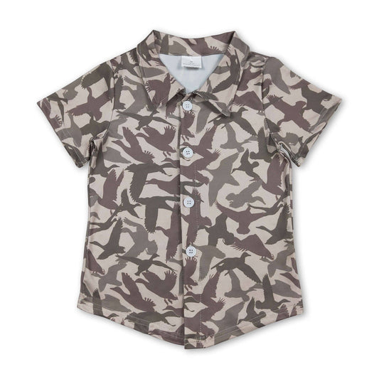 Duck Camo Boys Button Down Shirt