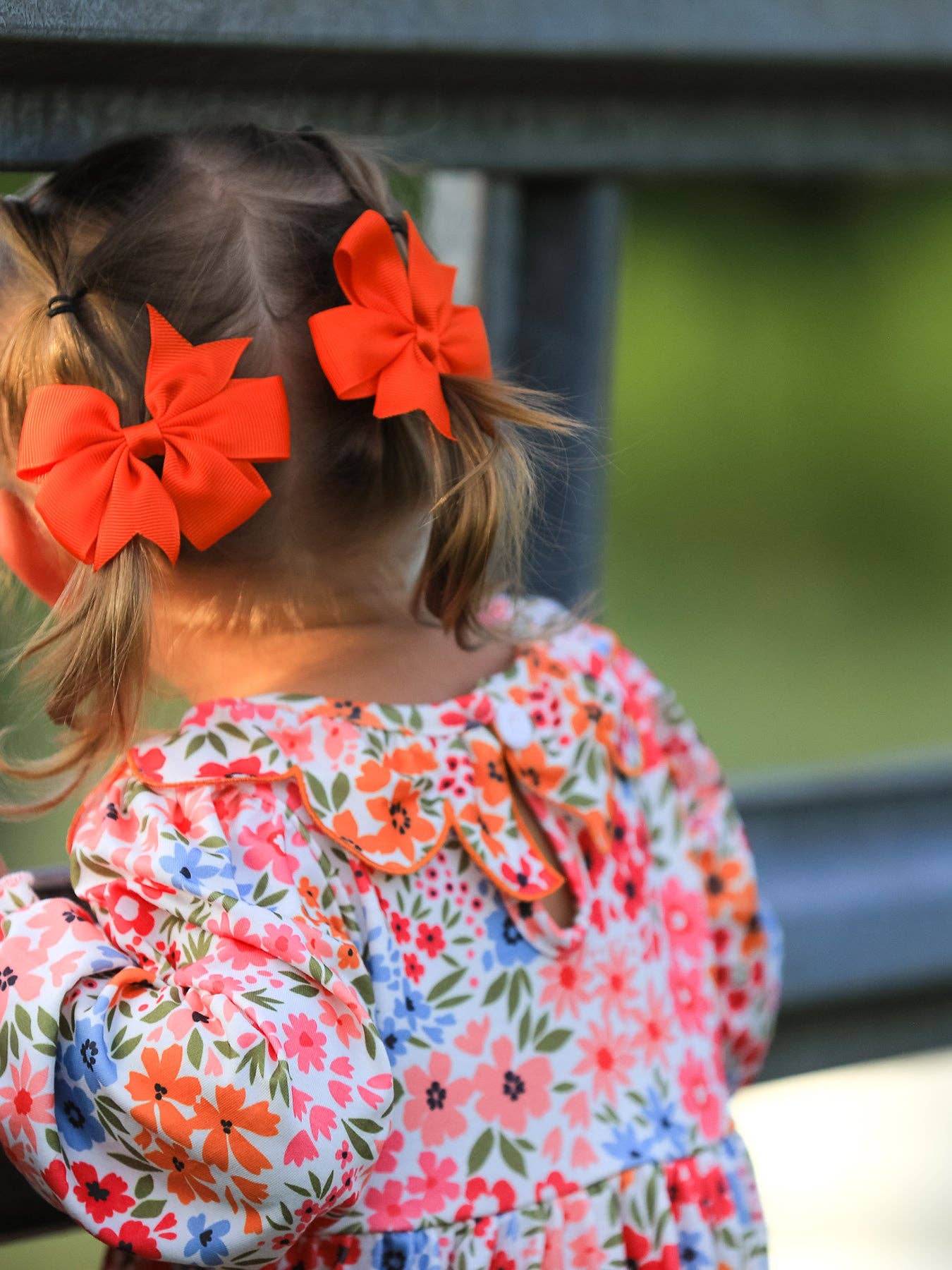 Pumpkin Bow Smock Dress