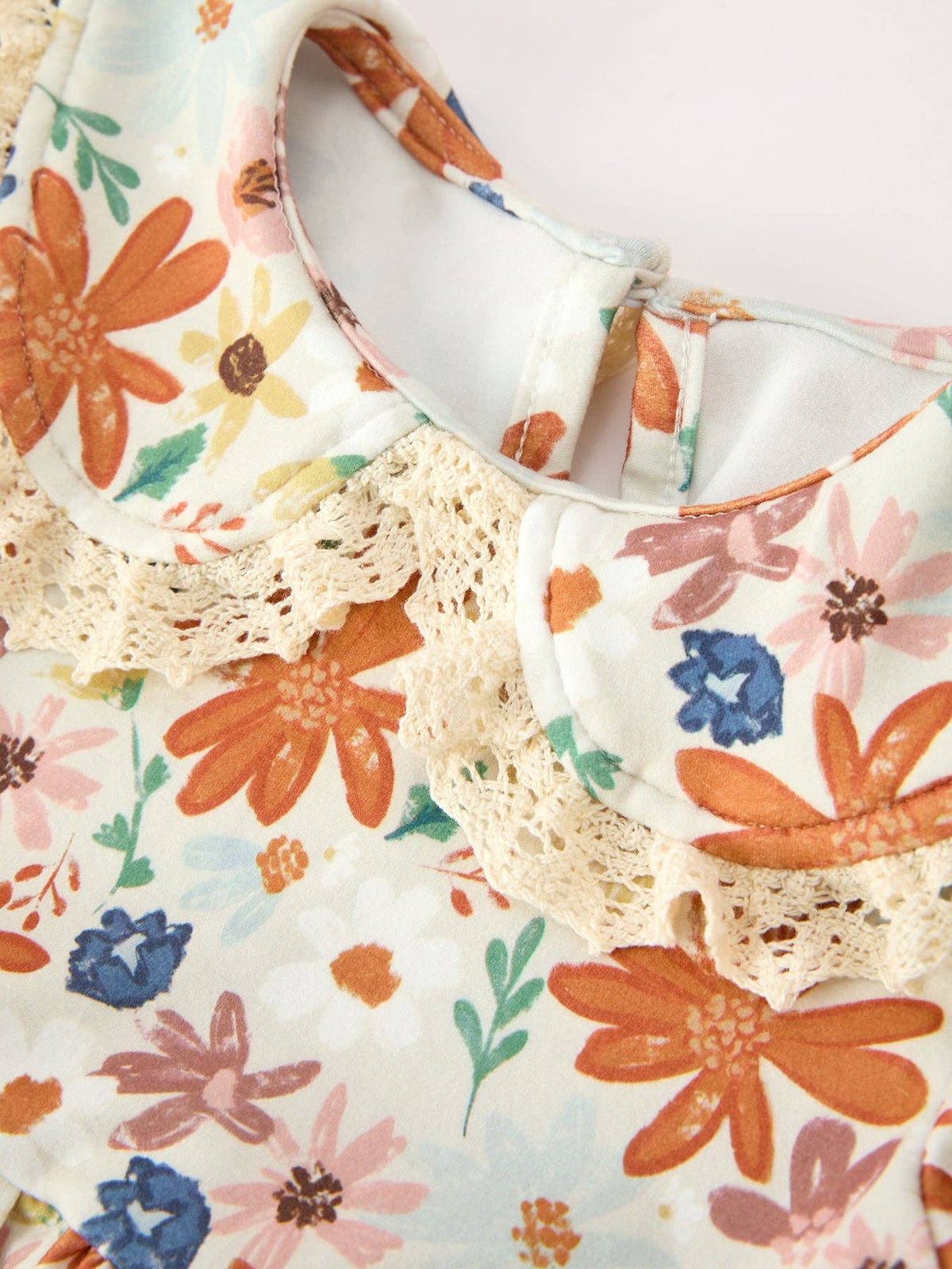 Girls Floral Lace Fall Leaves Set