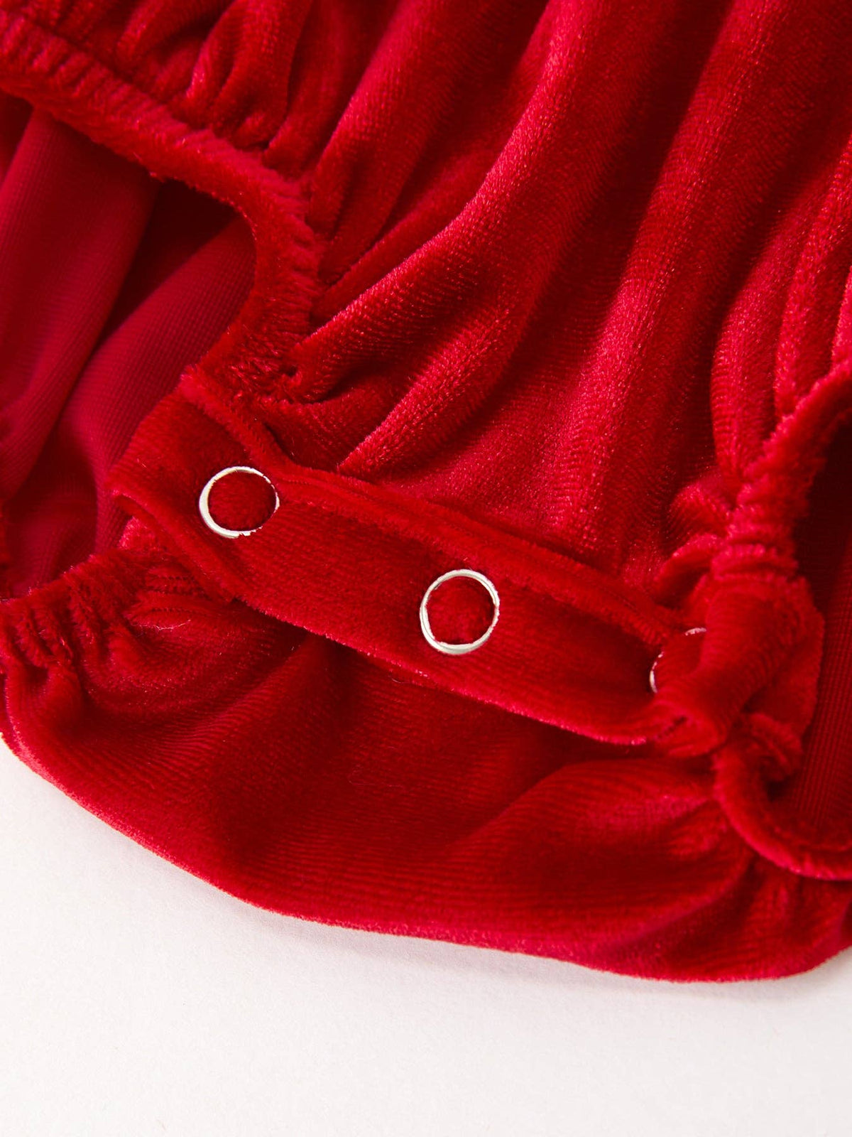 Christmas Smocked Velvet Baby Romper