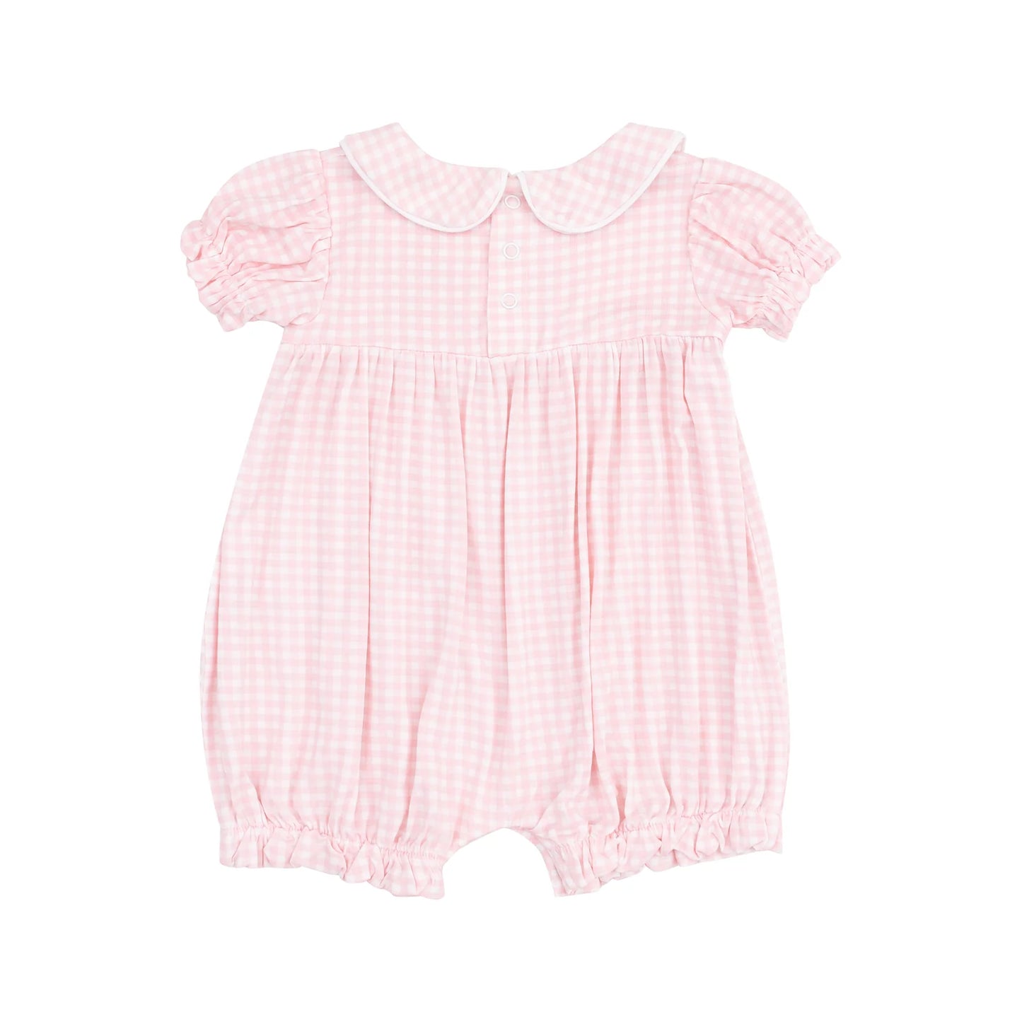 Classic Puff Sleeve Baby Doll Bubble - Mini Gingham Pink