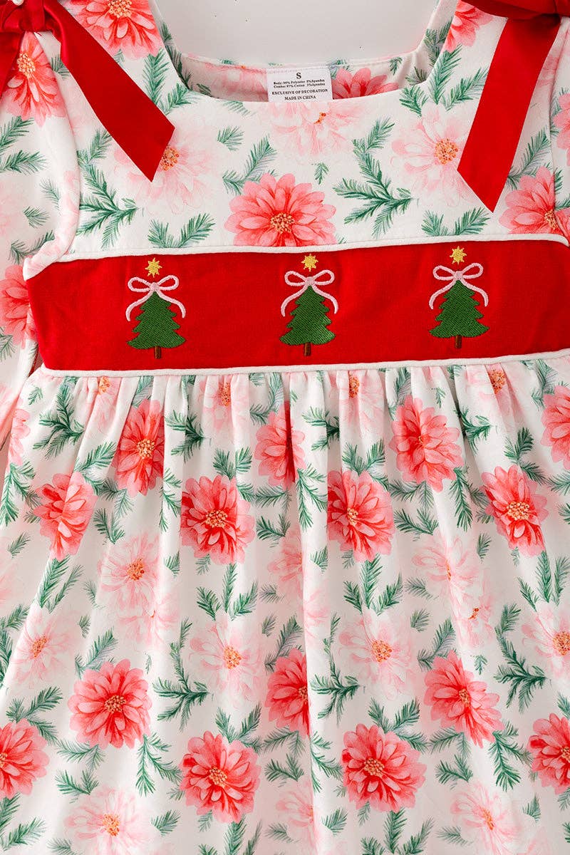 Embroidered Christmas Tree Dress