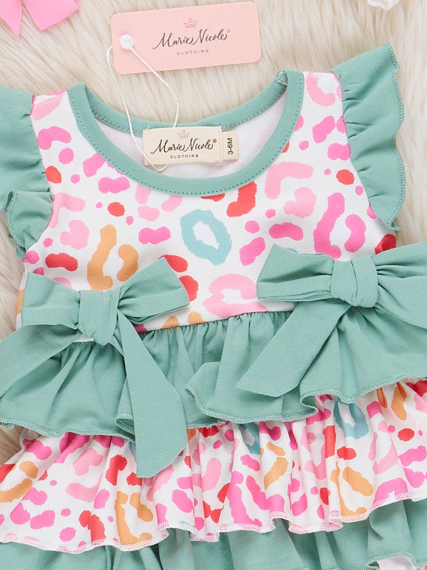 Rainbow Safari Leopard Ruffle Bubble