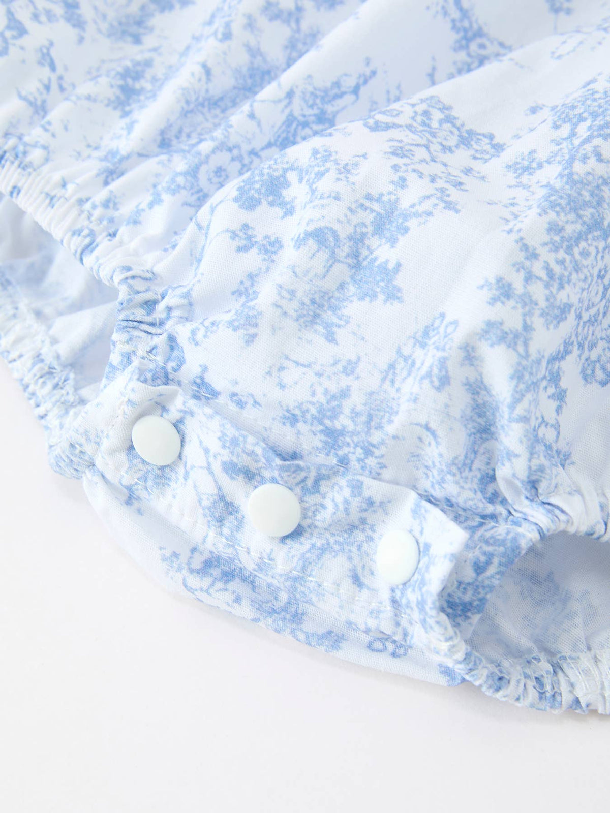 Blue Floral Smocked Dress