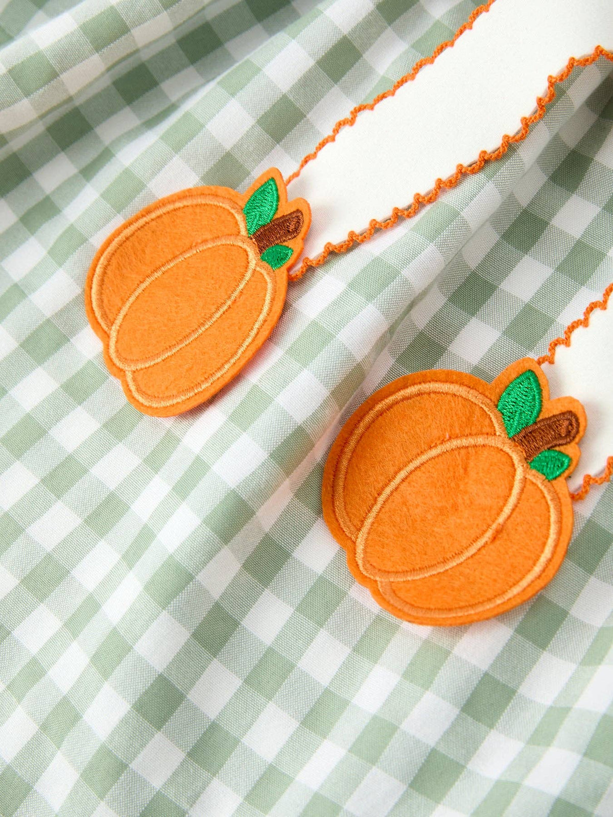Smocked Plaid Pumpkin Bow Dress
