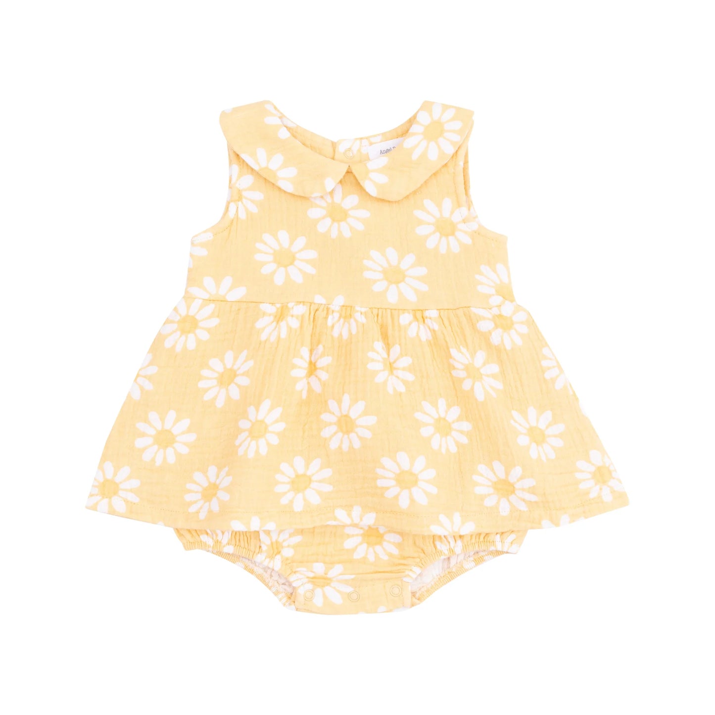 Yellow Mod Daisy Peter Pan Collar Bubble