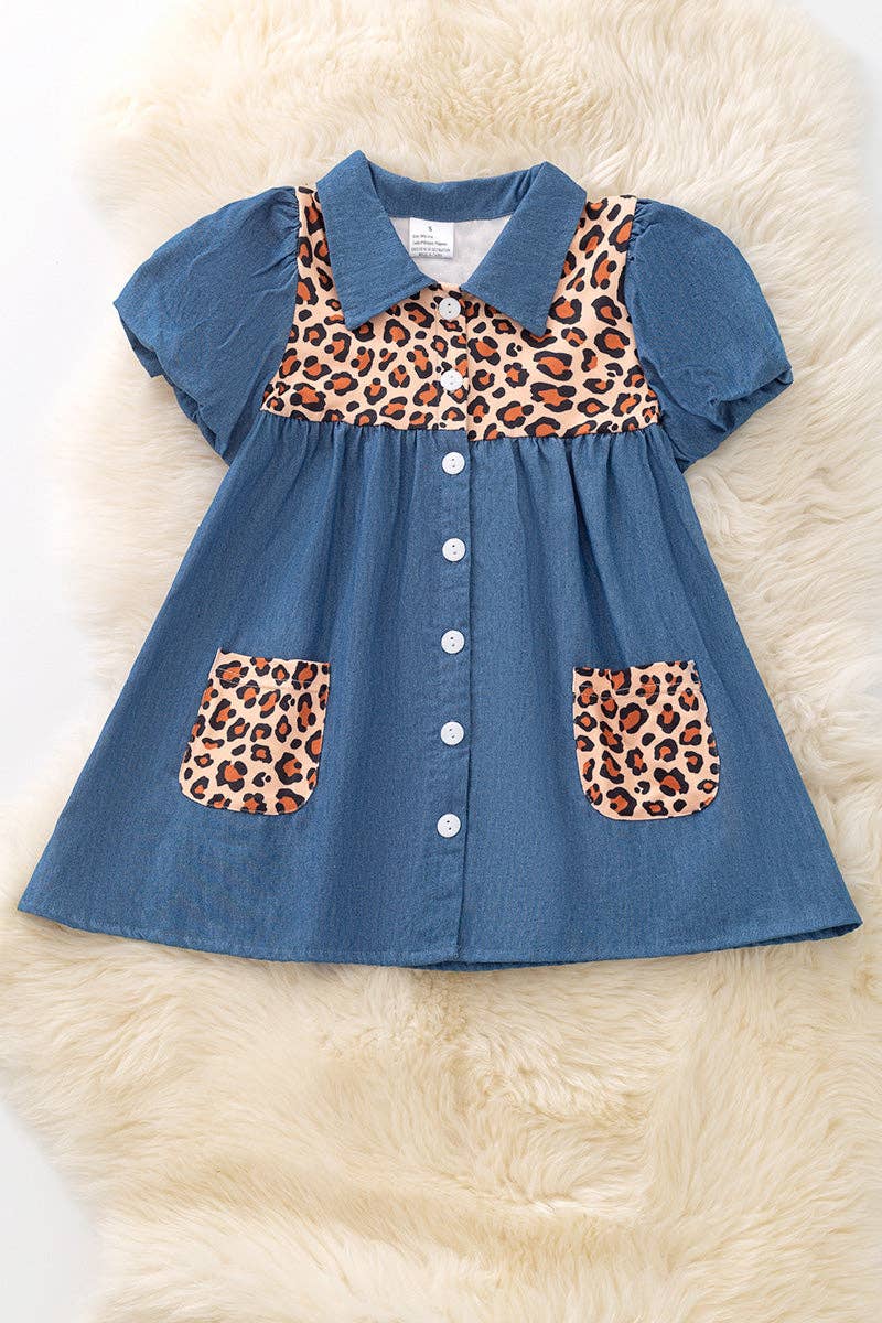 Cheetah Denim Dress