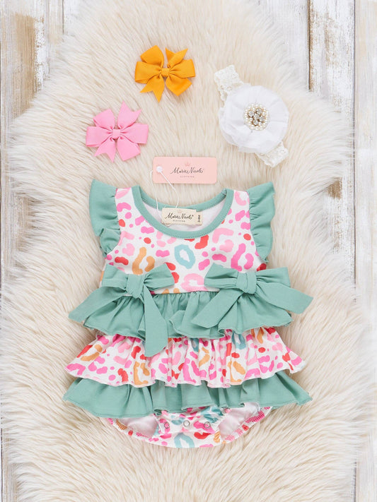 Rainbow Safari Leopard Ruffle Bubble