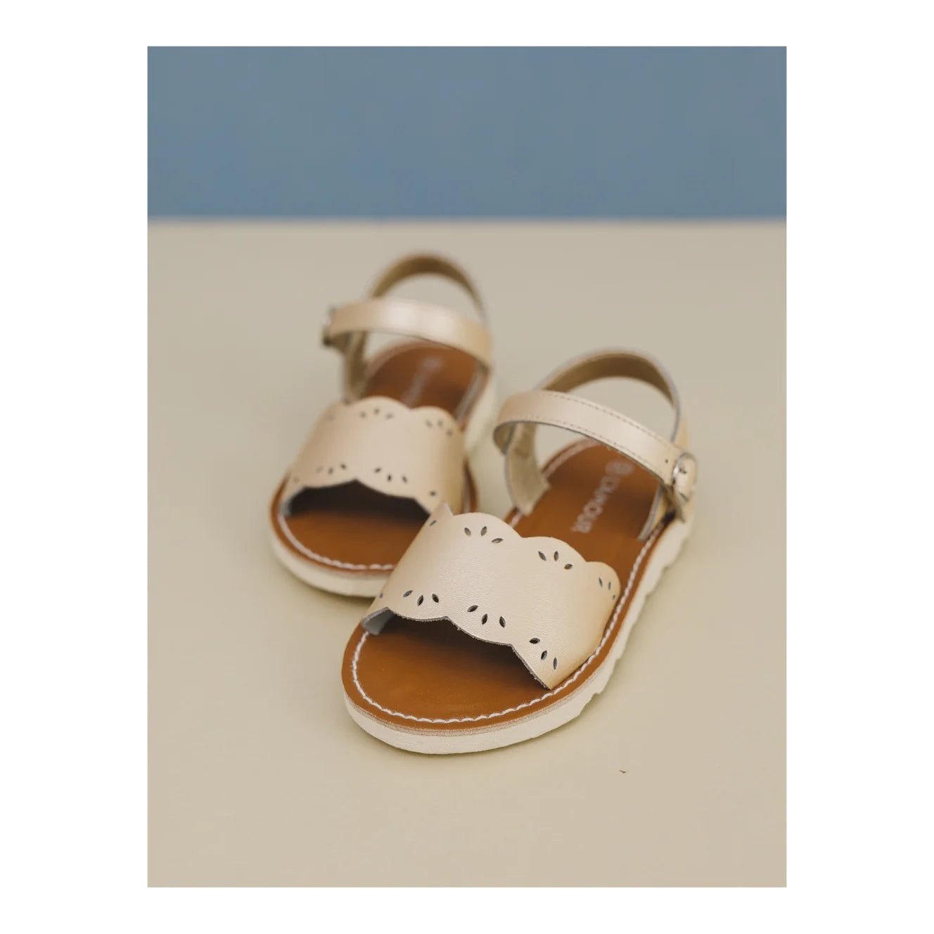 Ella Scalloped Sandal - Champagne (Toddler)