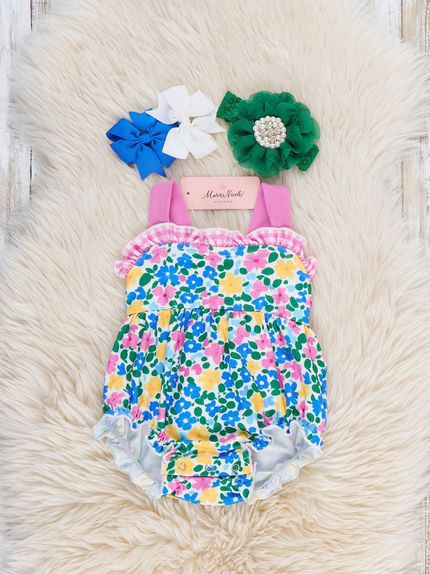 Blooming Garden Floral Ruffle Bubble Romper
