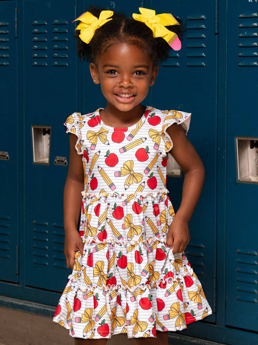 Little Learner Bow Ruffle Dress