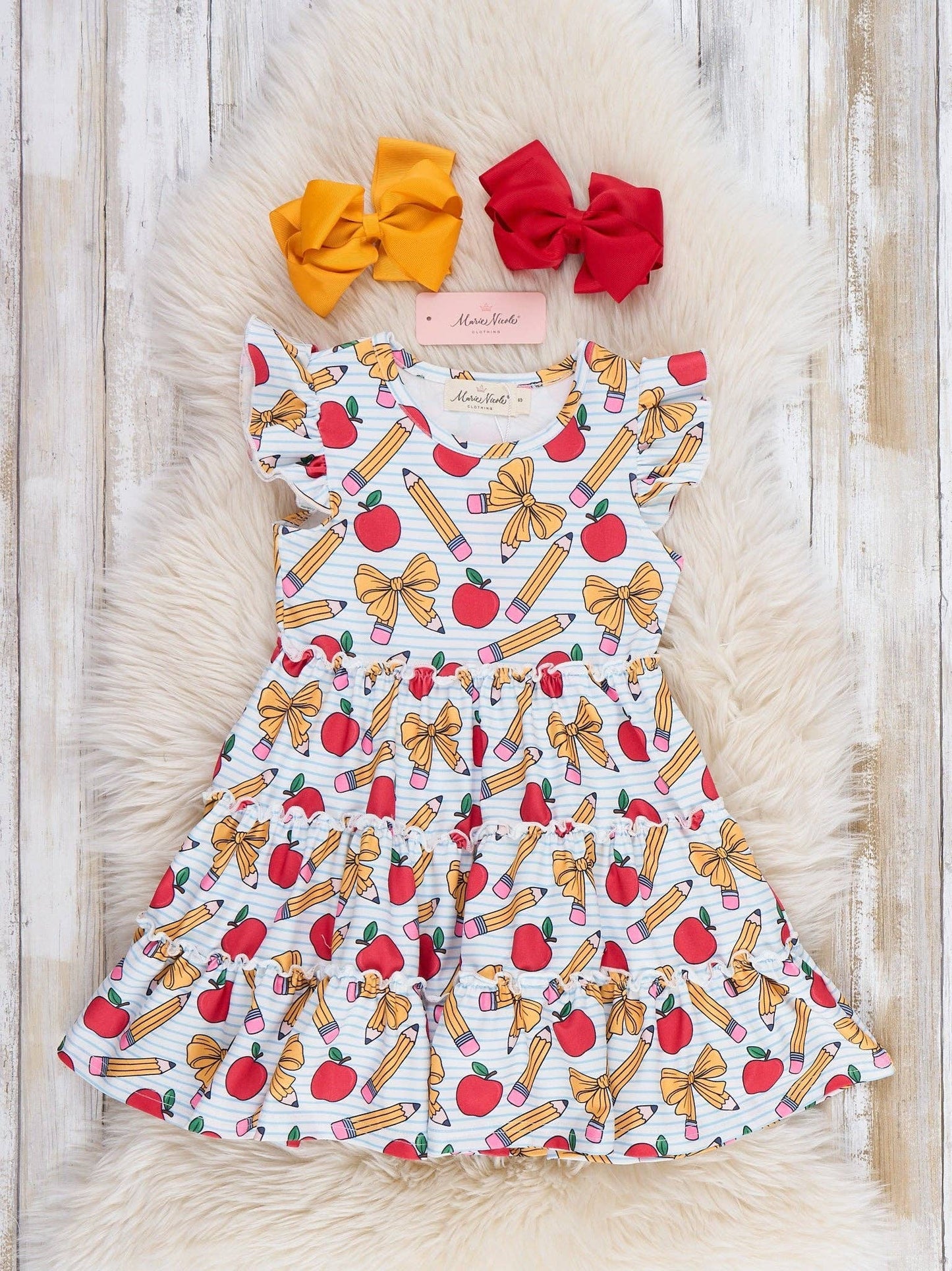 Little Learner Bow Ruffle Dress