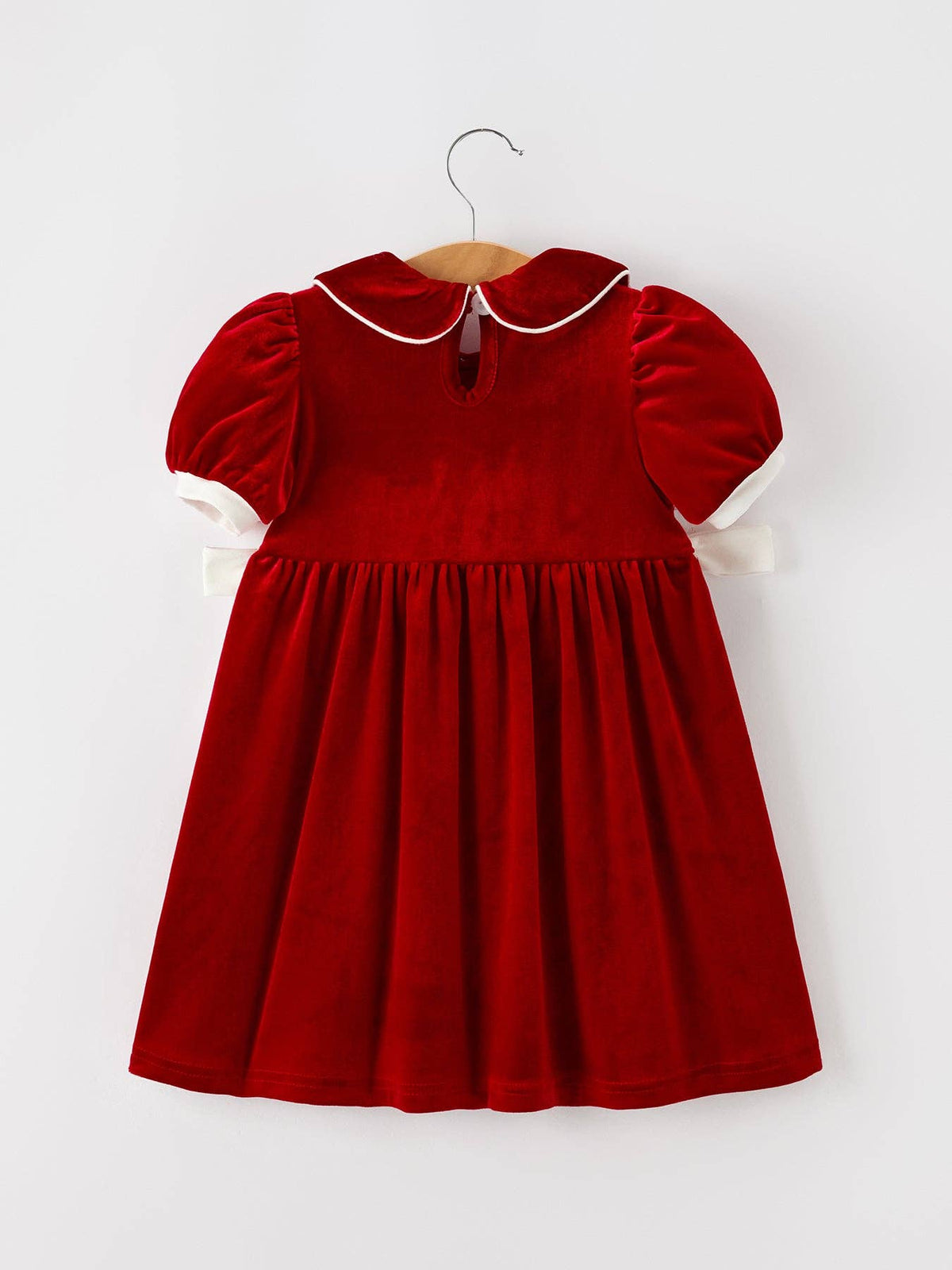 Christmas Smocked Velvet Girls Dress