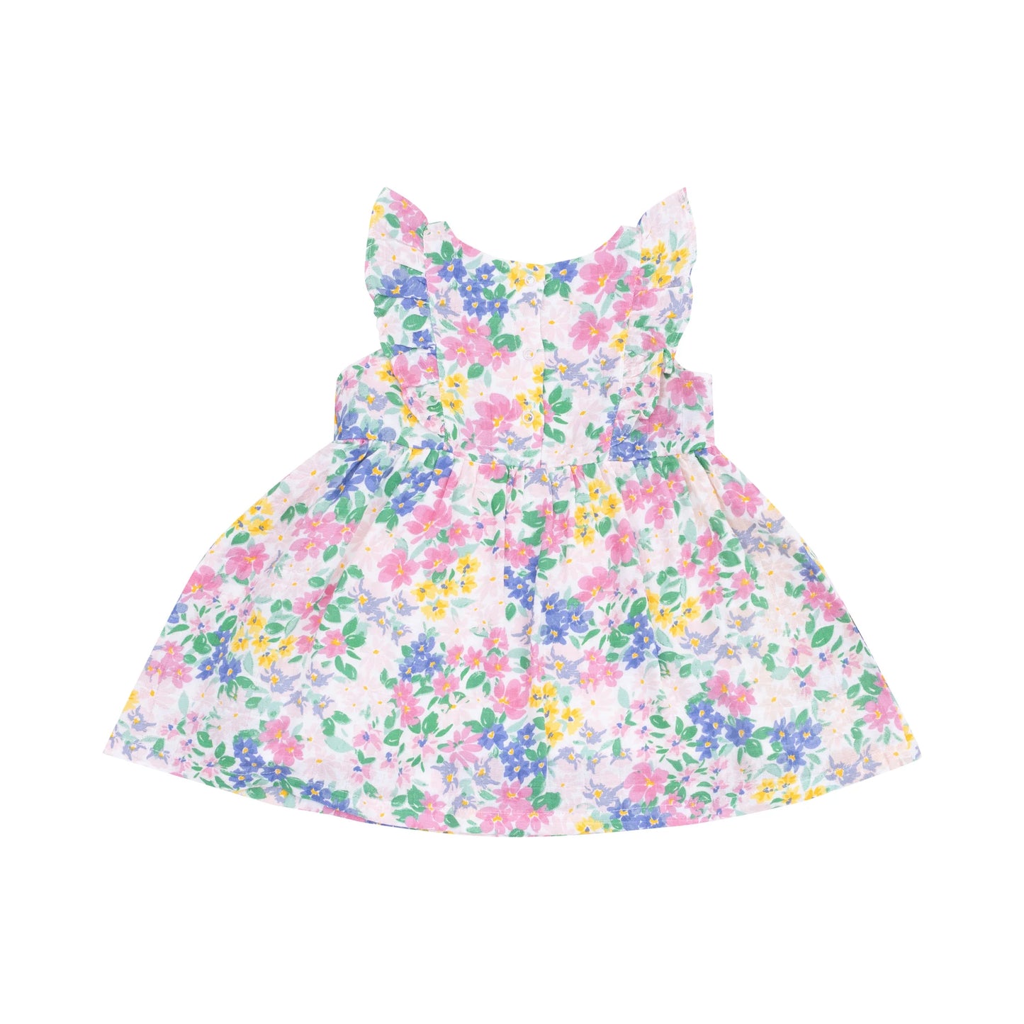 Emma Floral Ruffle Sleeve Dress & Diaper Cover