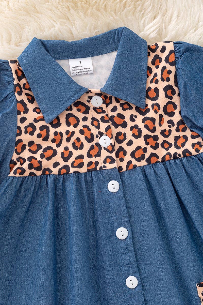 Cheetah Denim Dress