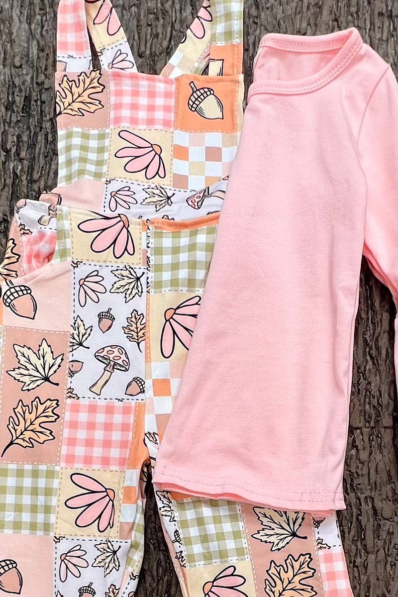 Fall Patchwork Romper Set