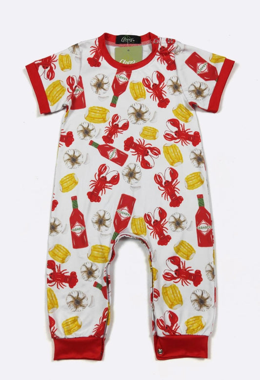 Crawfish Boil Baby Boy Romper