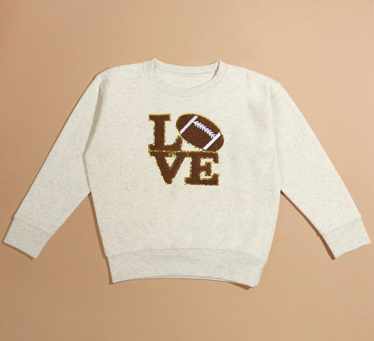 Football Love Patch Sweatshirt