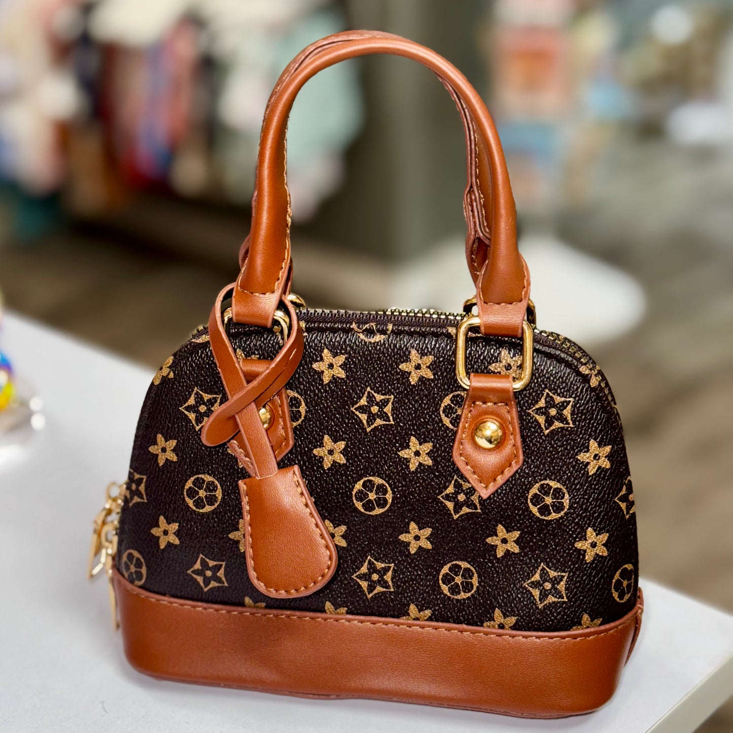 Brown Half Moon Purse