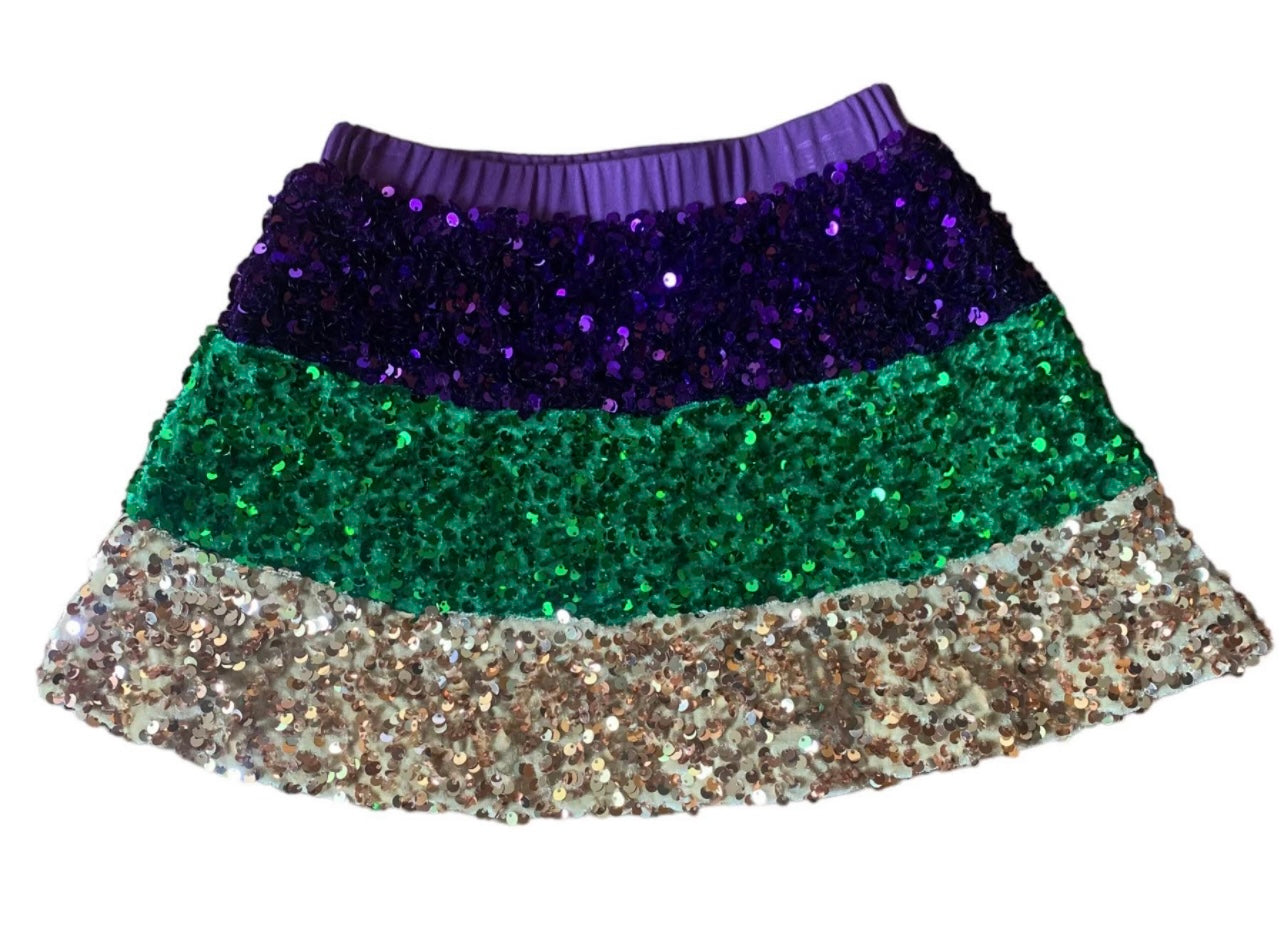 Mardi Gras Sequin Skirt