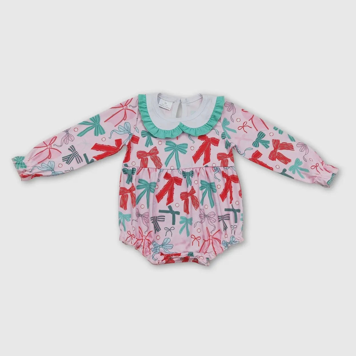 Colorful Bow Long Sleeve Bubble