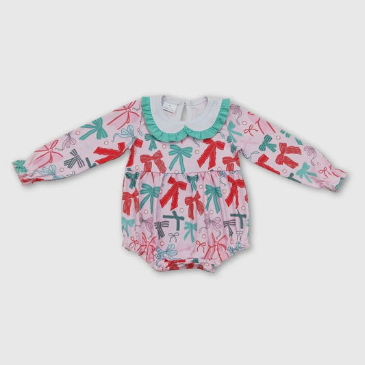 Colorful Bow Long Sleeve Bubble