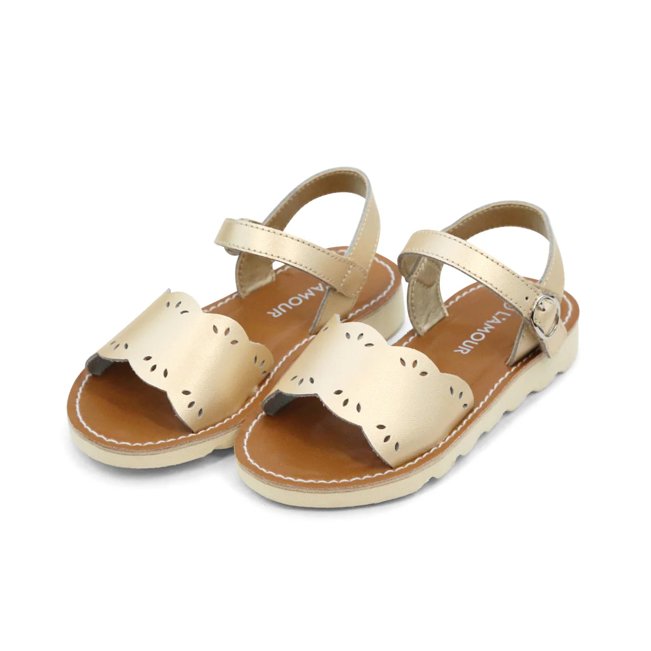 Ella Scalloped Sandal - Champagne (Toddler)