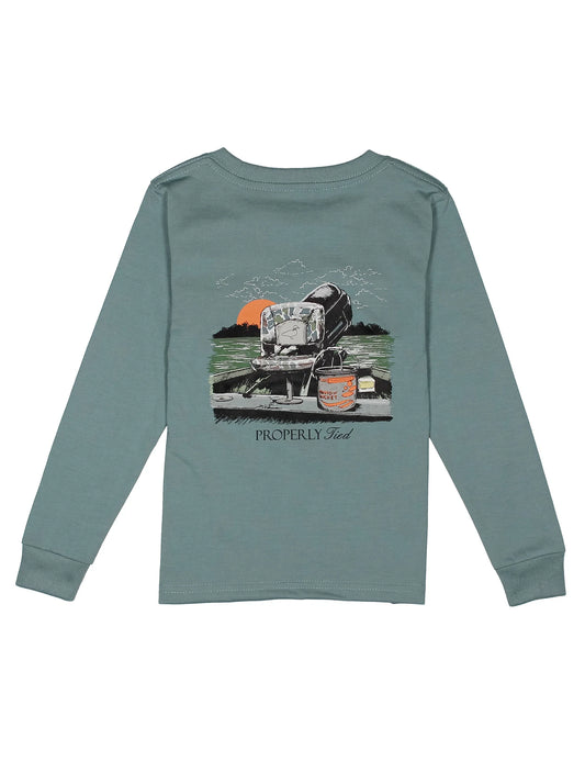 Boys Gone Fishin' LS Steel Blue