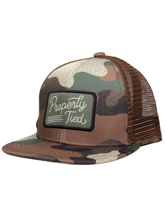 Boys Sportman Trucker Hat Delta Woodland Camo