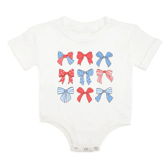 Patriotic Cutie Short Sleeve Romper