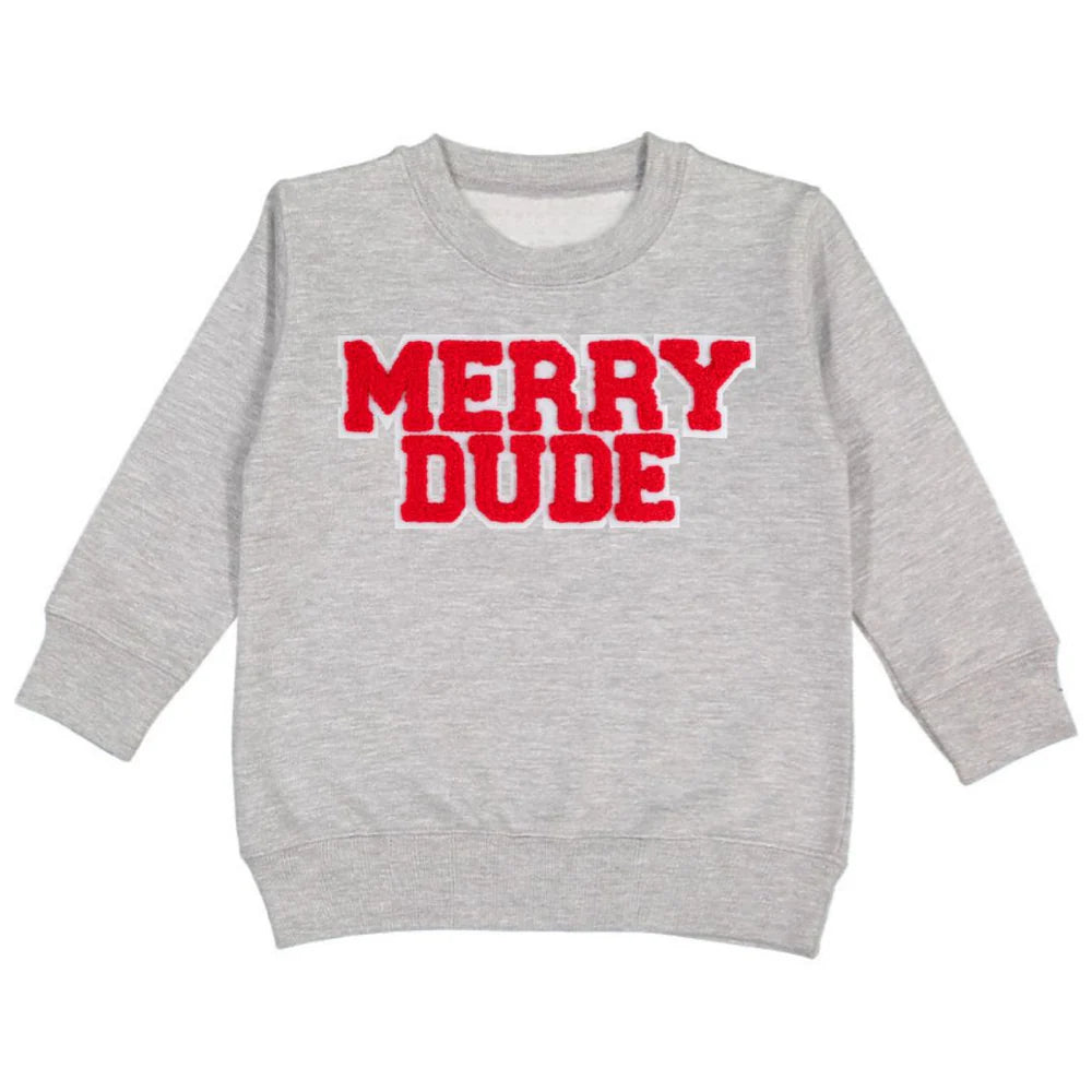 Merry Dude Patch Christmas Sweatshirt