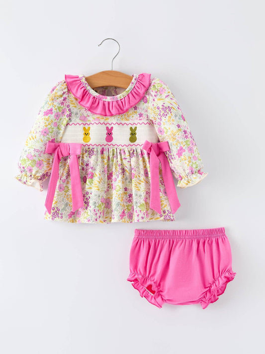 Bunny Floral Bloomer Set