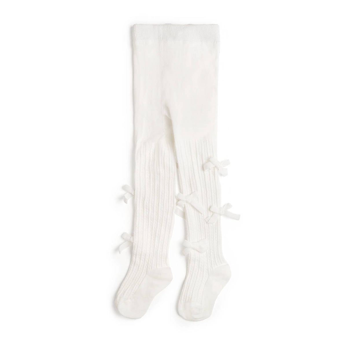 Ivory Velvet Mini Bow Tights