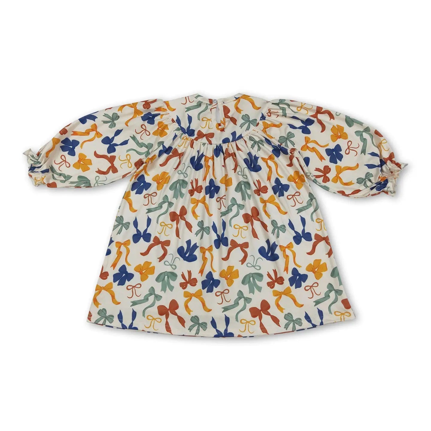 Thankful Bows Smocked Girls Dress