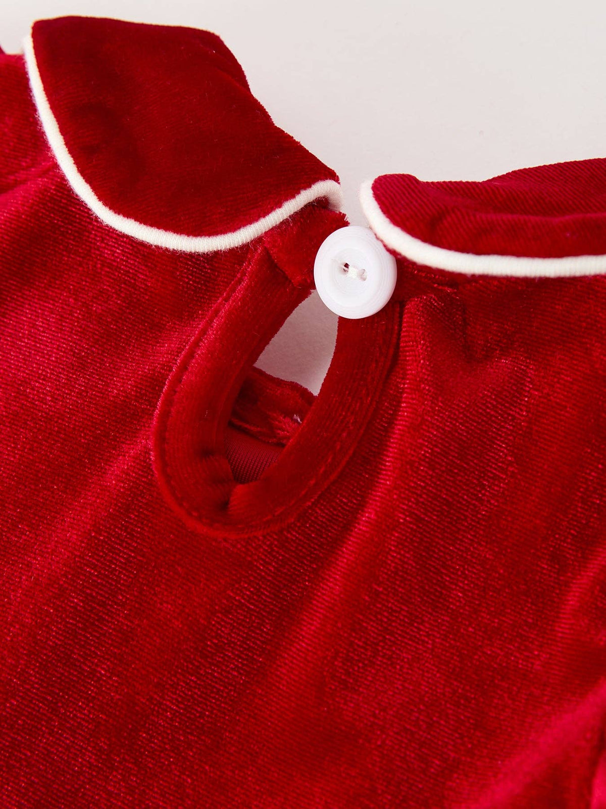 Christmas Smocked Velvet Baby Romper