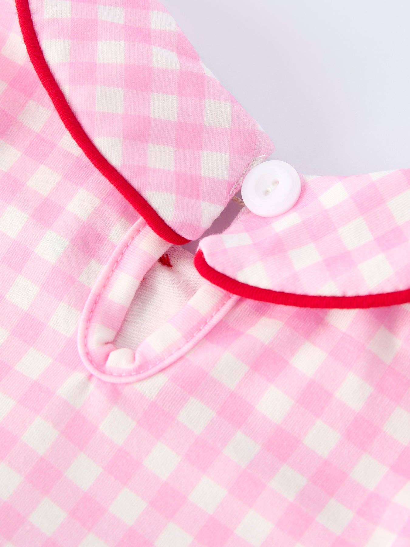 Plaid Smocked Hearts Bubble