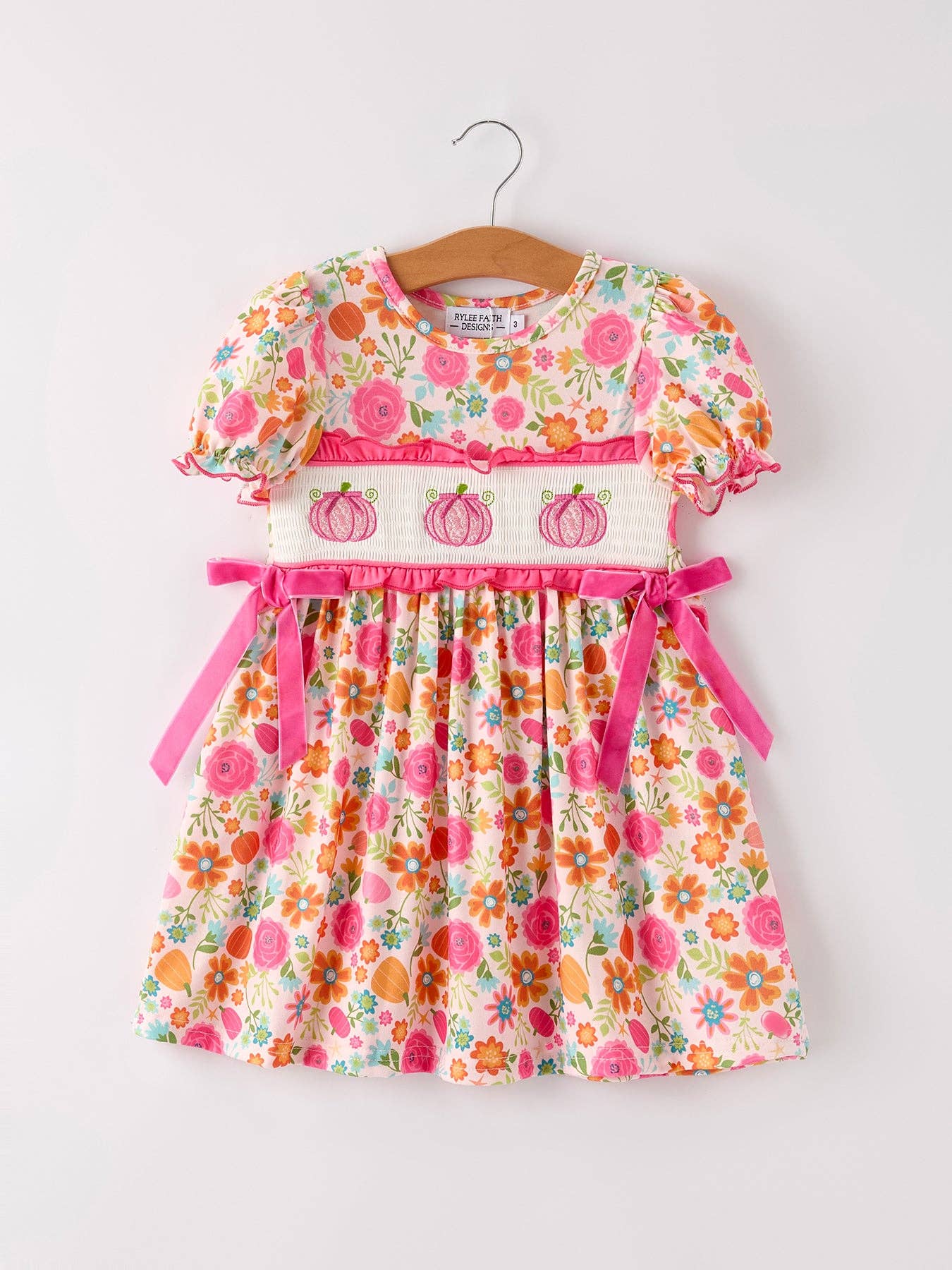 Pink Pumpkin Smock Dress