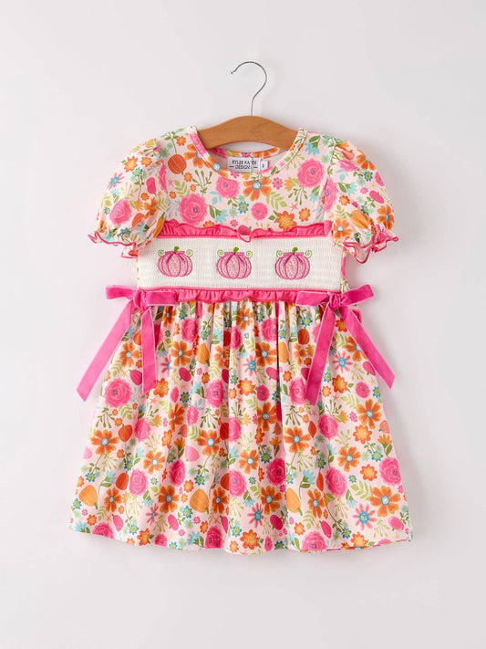 Pink Pumpkin Smock Dress