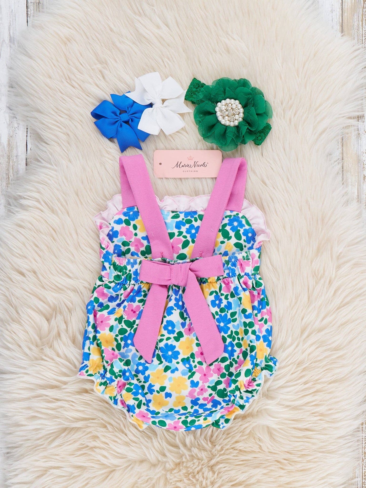 Blooming Garden Floral Ruffle Bubble Romper