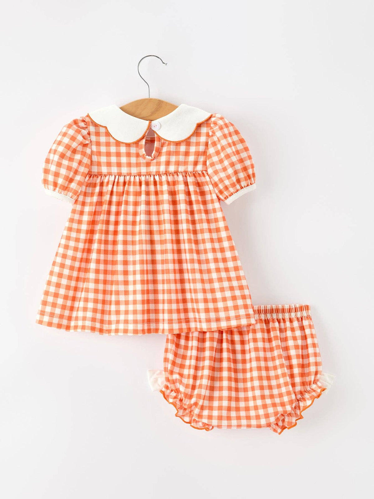 Pumpkin Puff Sleeve Bloomer Set