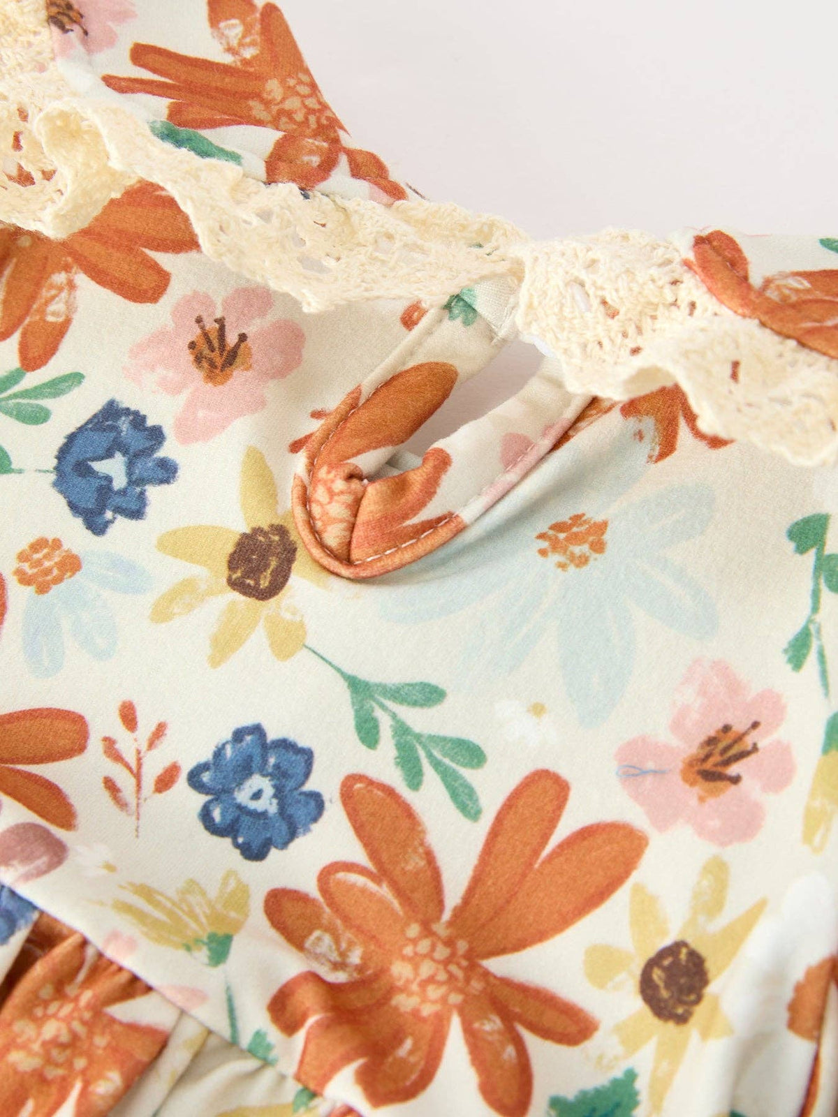 Baby Floral Lace Fall Leaves Bloomer Set