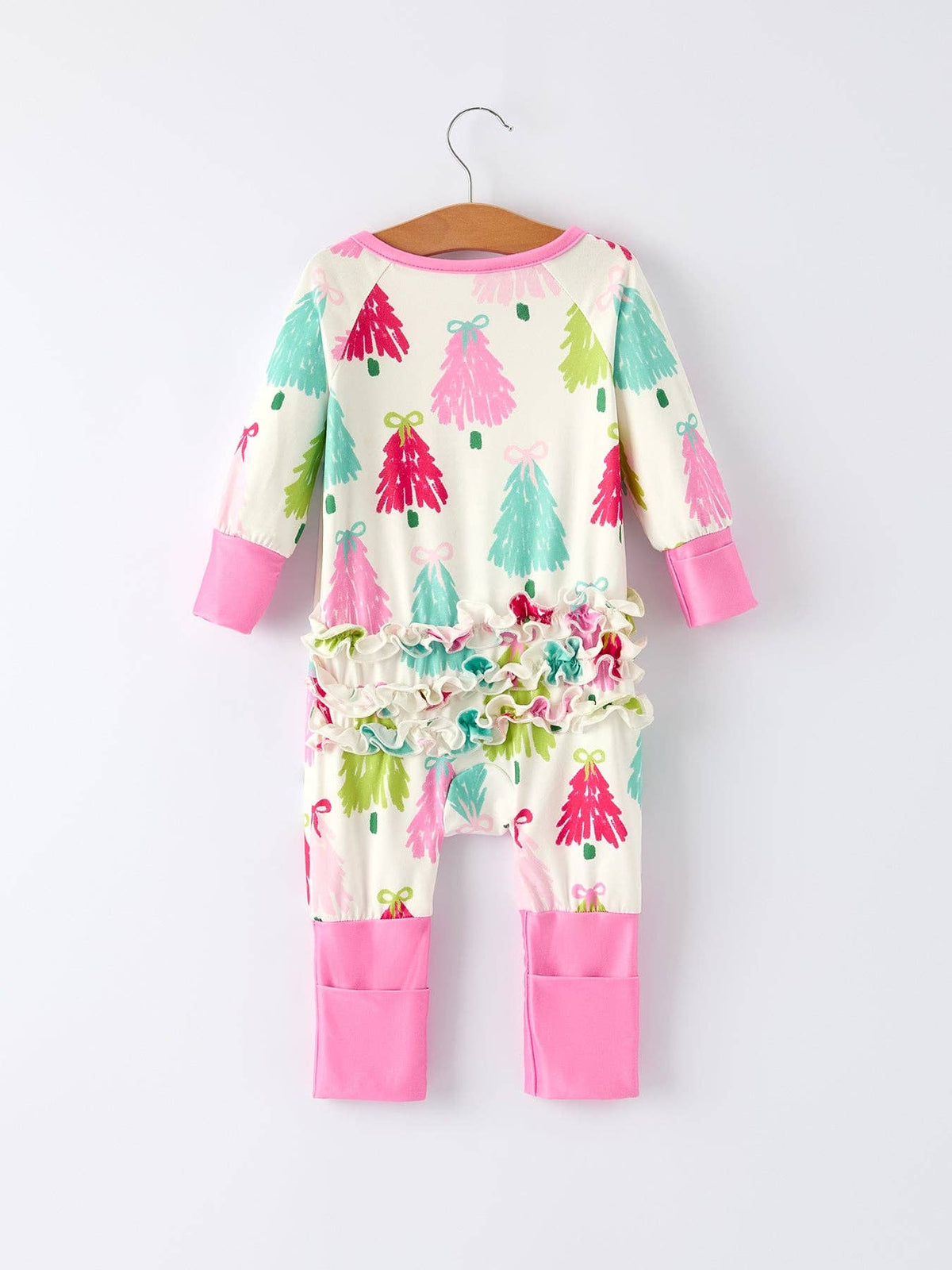 Pink Christmas Tree Footie