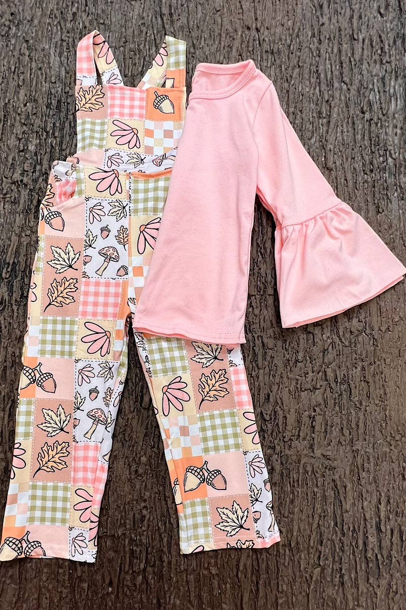 Fall Patchwork Romper Set
