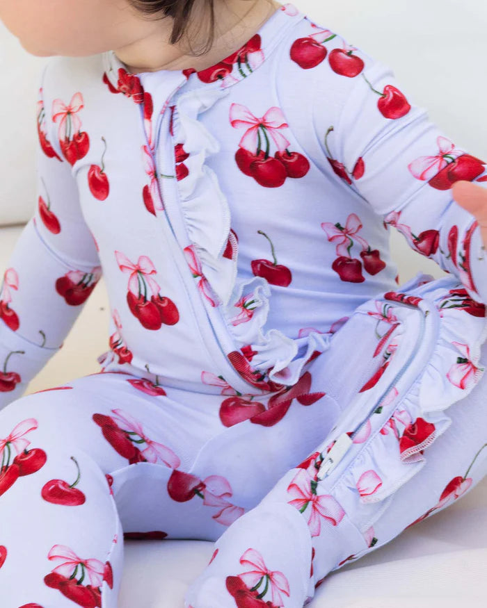 Alice Ruffled Zippered Footie