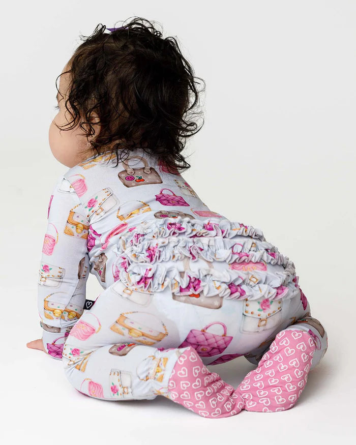 Jules Ruffled Zippered Footie
