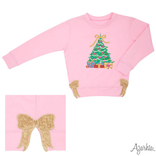 Glitter Christmas Tree Pink Sweatshirt