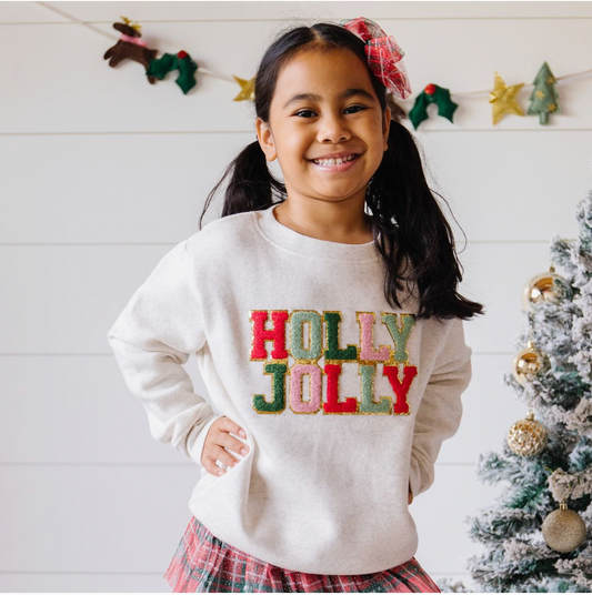 Holly Jolly Patch Christmas Sweatshirt