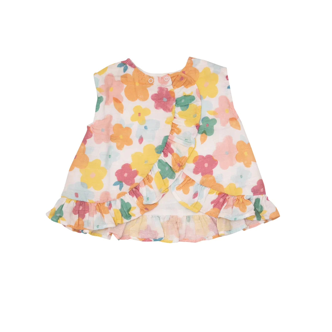 Paper Floral Two-Piece Ruffle