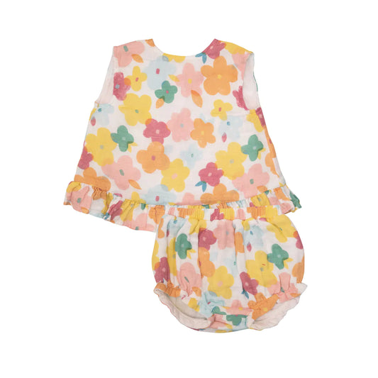 Paper Floral Two-Piece Ruffle