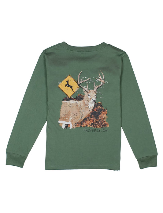 Boys Deer Crossing LS Fern Green
